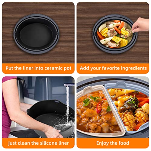 Reusable Silicone Slow Cooker Liners for 7-8 QT A639