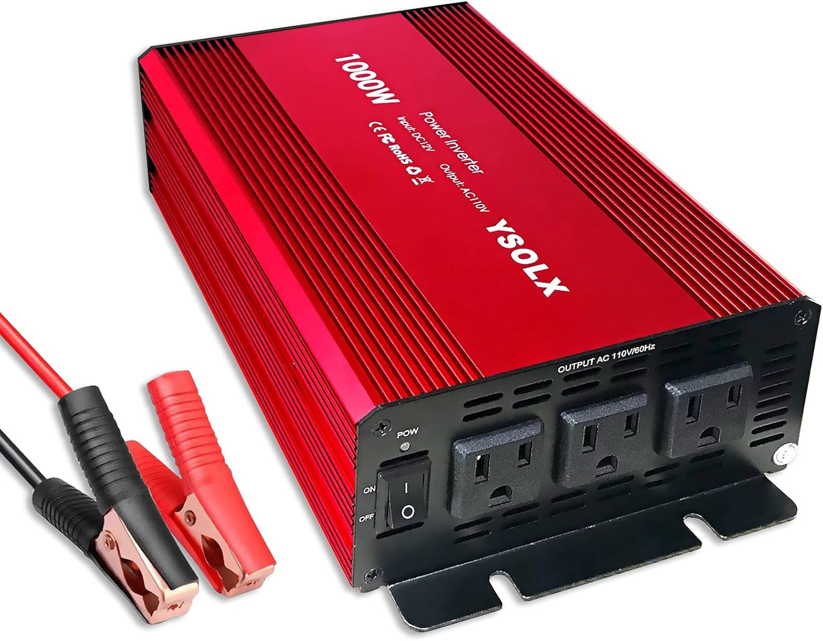 1000W Modified Sine Wave Power Inverter with 3 AC Outlets C9993