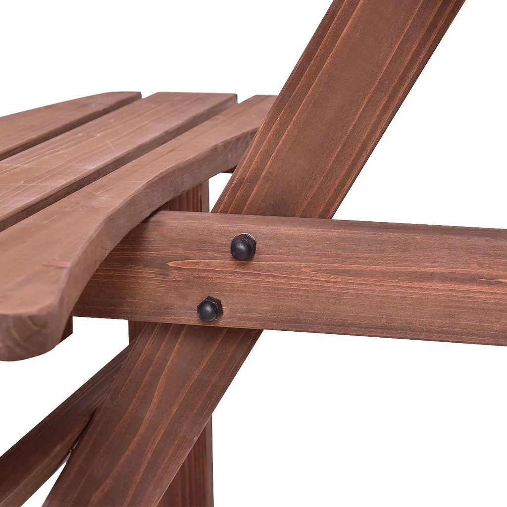 Wood 6 Person Picnic Table and Bench Set M446