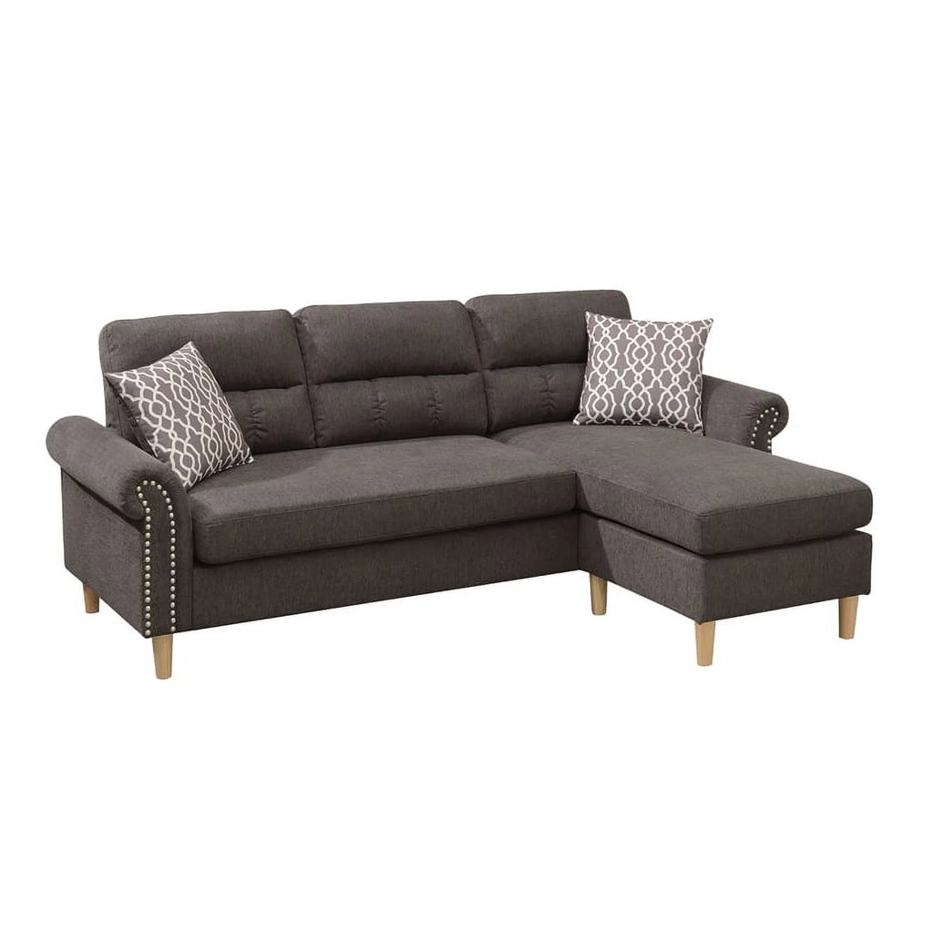 Reversible Fabric Sofa Sectional Set F78674