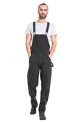 Black Loose Fit Denim Bib Overalls J34898