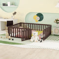 Full Size Wood Daybed Frame with Fence P4449
