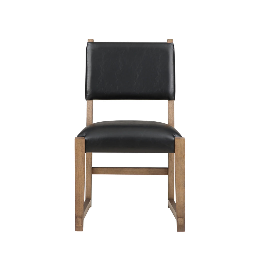 Dark Driftwood Wood Side Chair Set of 2 Y729214