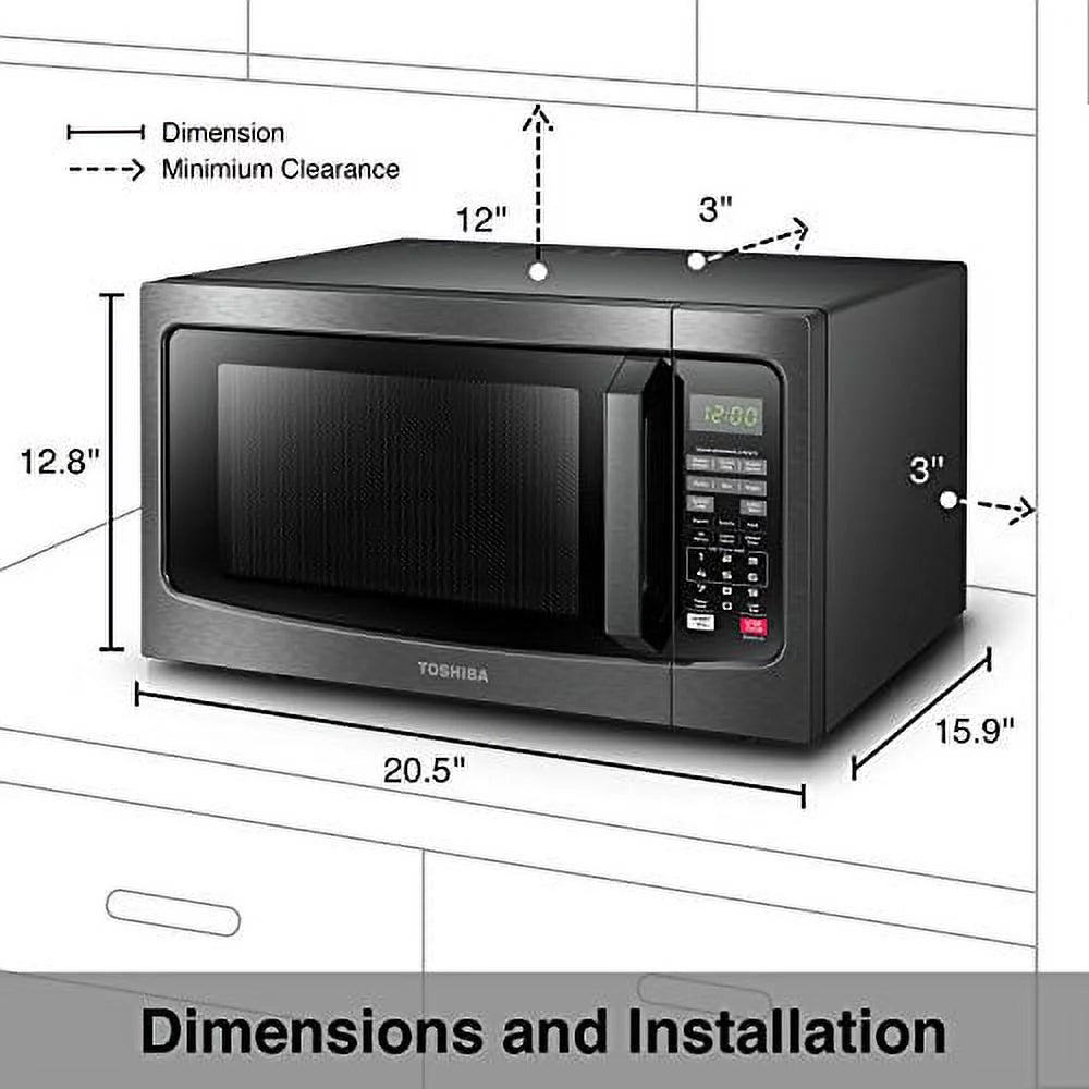 1.2 Cu.ft 1100W Black Stainless Steel Microwave Oven U685063