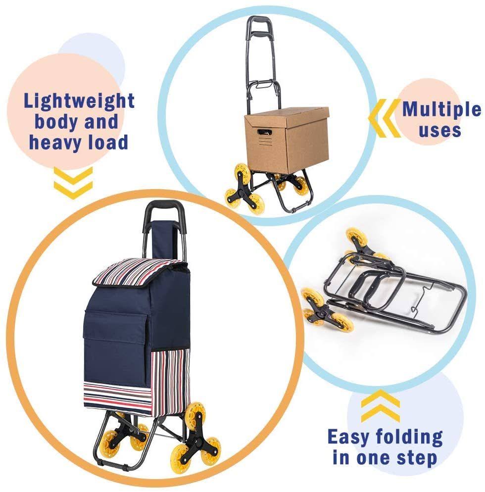 Folding Shopping Cart with Stair Climbing Cart D331