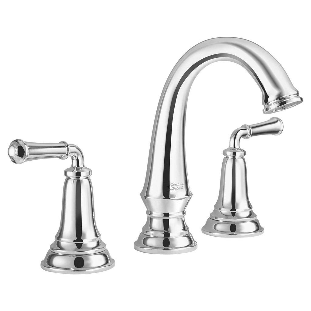 Polished Chrome Widespread Bathroom Faucet with Pop-Up Drain V2978
