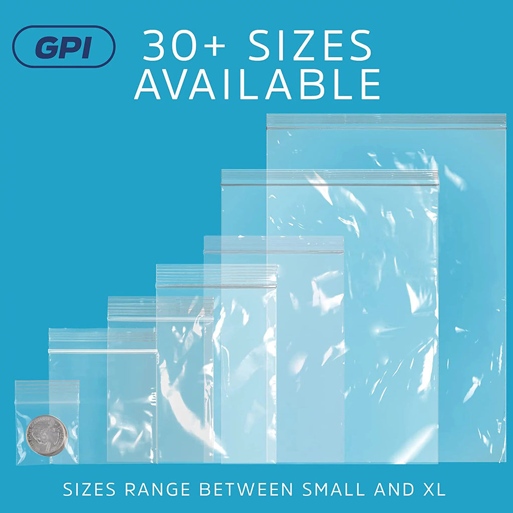 6” x 8” 2 Mil Clear Resealable Ziplock Bags 1000-Pack W286