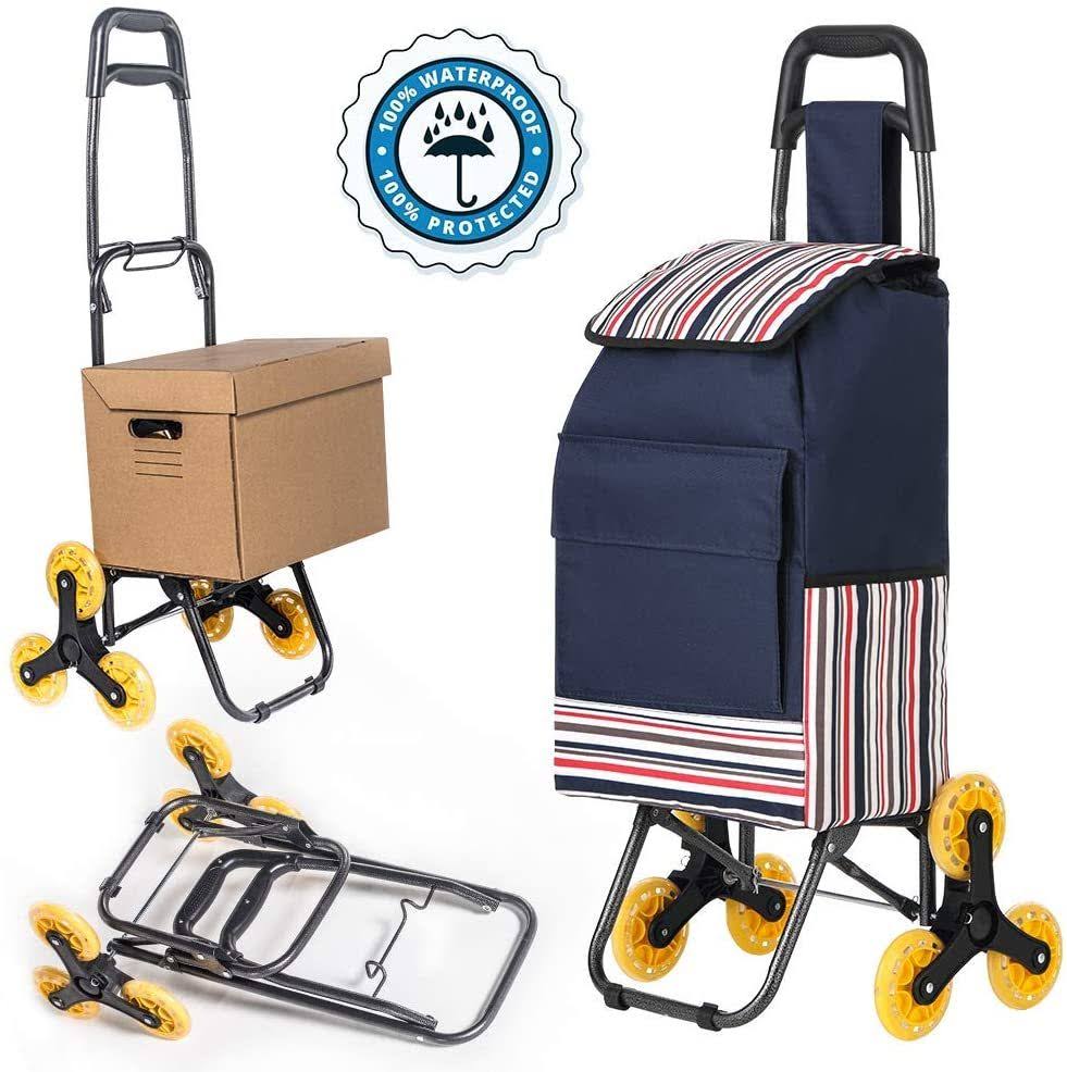 Folding Shopping Cart with Stair Climbing Cart D331