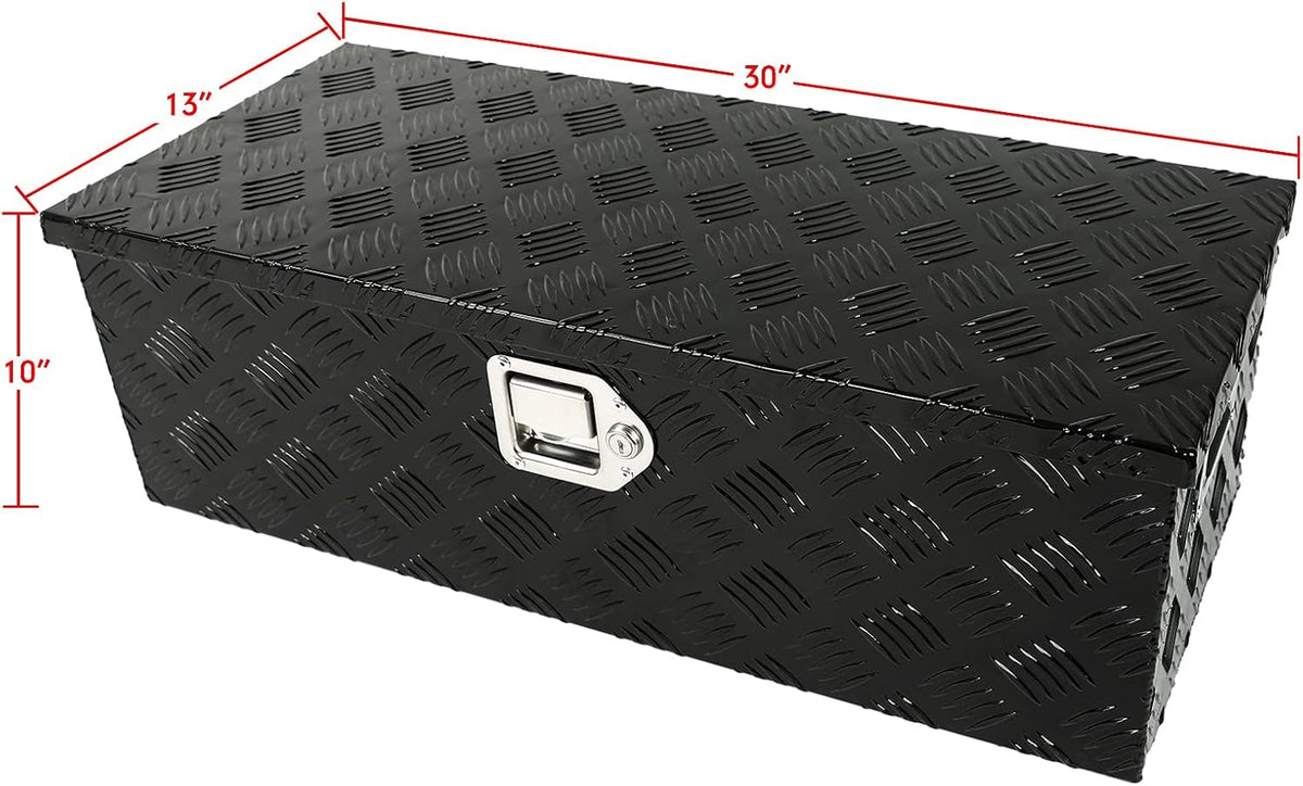 Black Aluminum Underbody Tool Box 30X13X10 Inch G22954