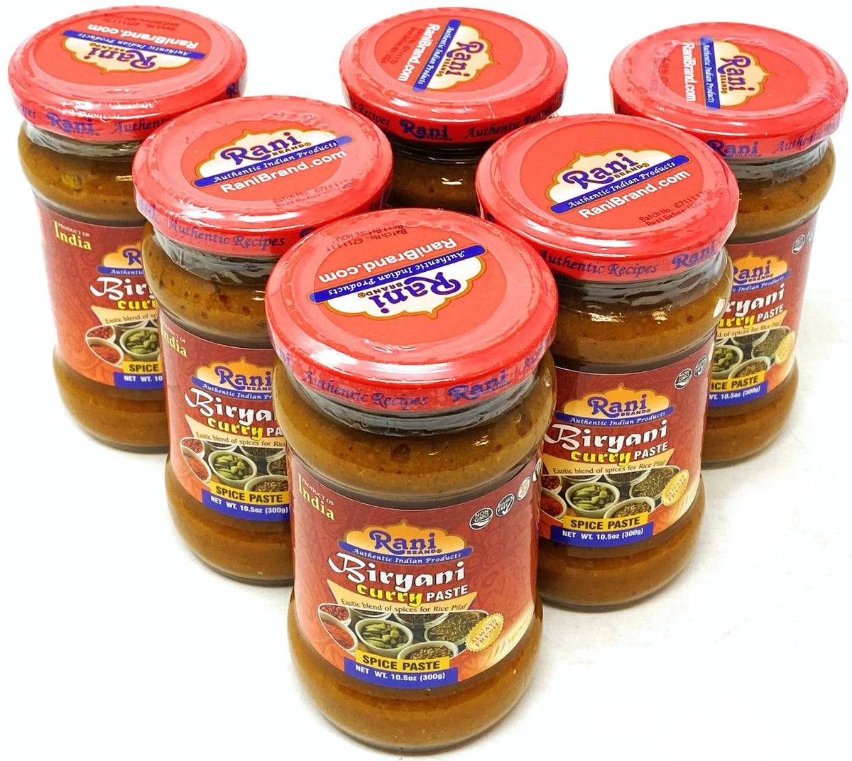 Biryani Masala Curry Paste 10.5oz Glass Jar, Pack of 5+1 P9331