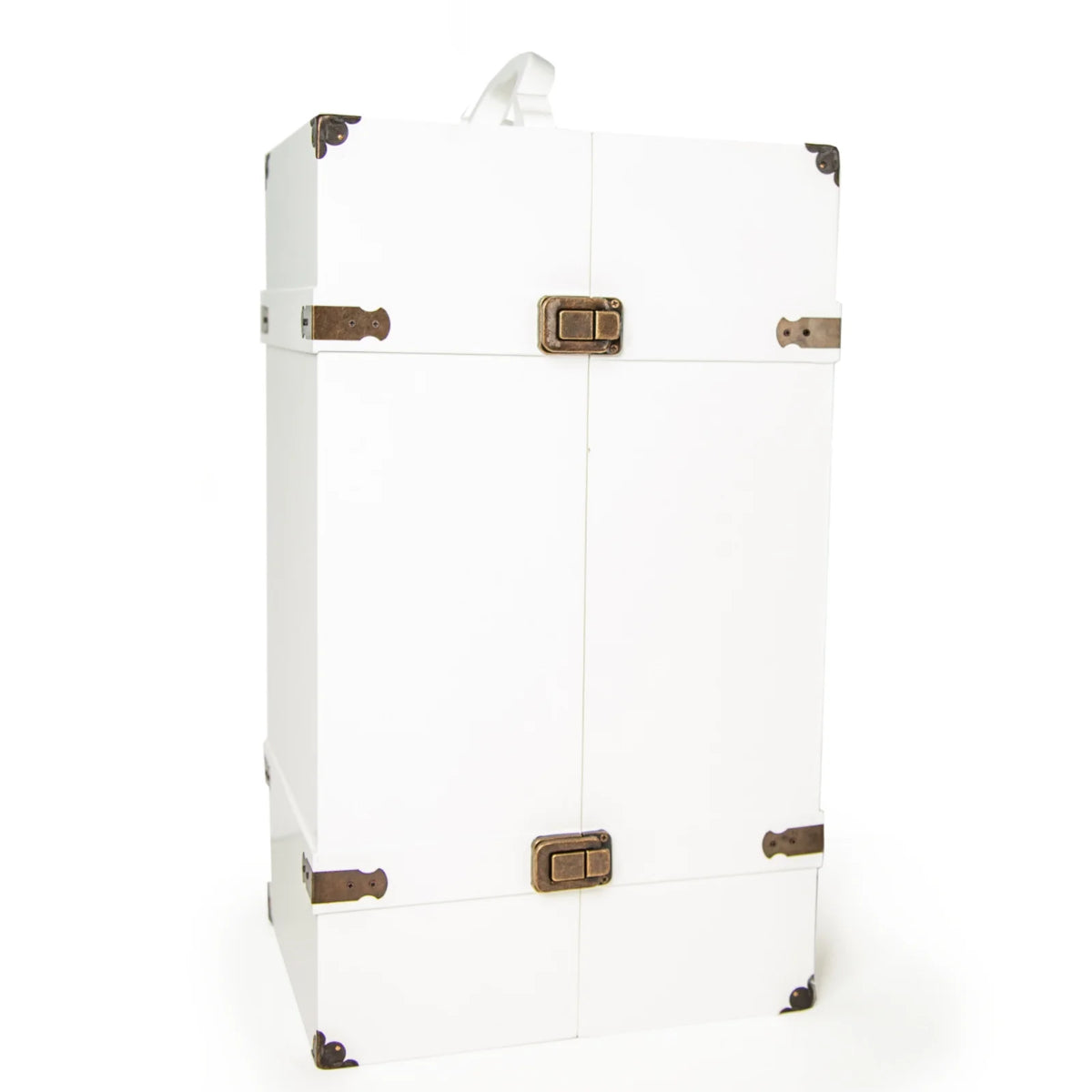 18 Inch Doll Clothes Storage Case Wooden Trunk with Vanity, Stool, Hangers X229