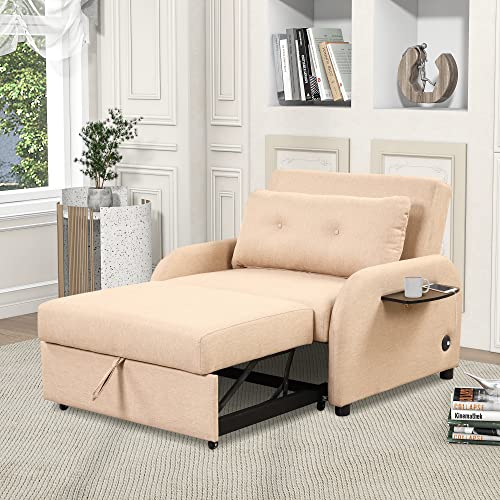 Teal 3-in-1 Single Sofa Bed Sleeper Chair K412819