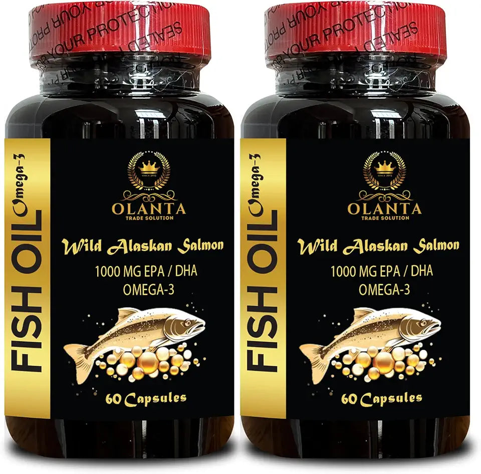 Wild Alaskan Fish Oil 1000 mg Omega 3 Capsules 120 Capsules V6609
