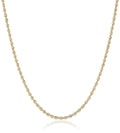 14K Solid Gold 2MM Rope Chain Necklace R9205