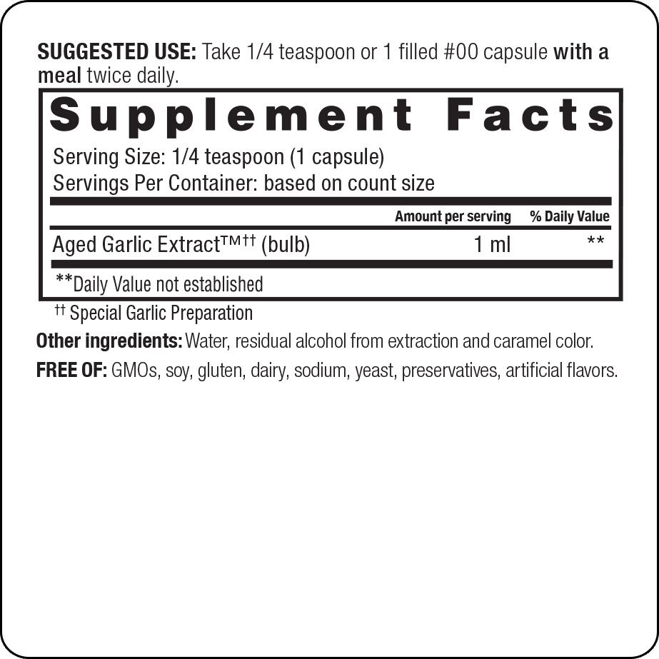 Aged Garlic Extract Liquid V97120
