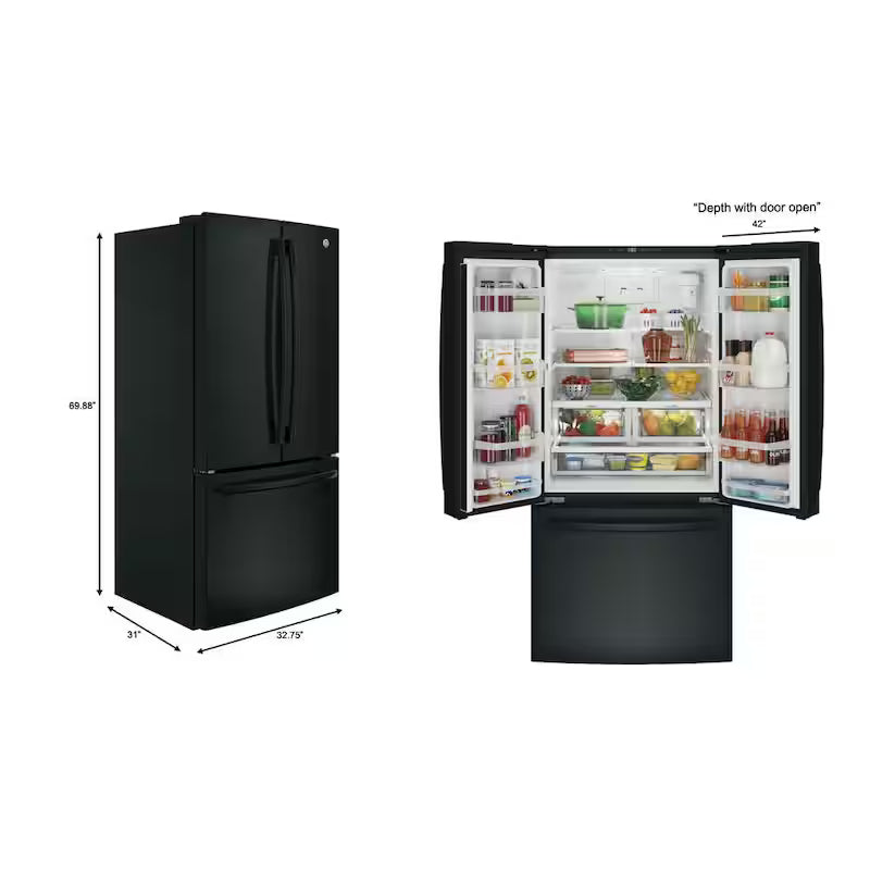 Black Counter Depth French Door Refrigerator G1810