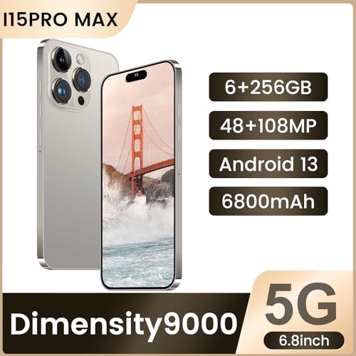 Unlocked Smartphone 6.8" HD Screen 6800mAh 6+256GB with 128GB Memory Card D5653