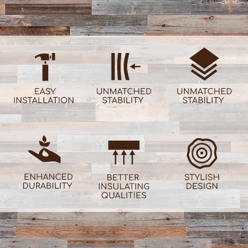42 Rustic Wall Panels Brown (30 sq. ft) S463