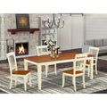 5 Piece Wood Dining Set with Slatted Chairs G57512