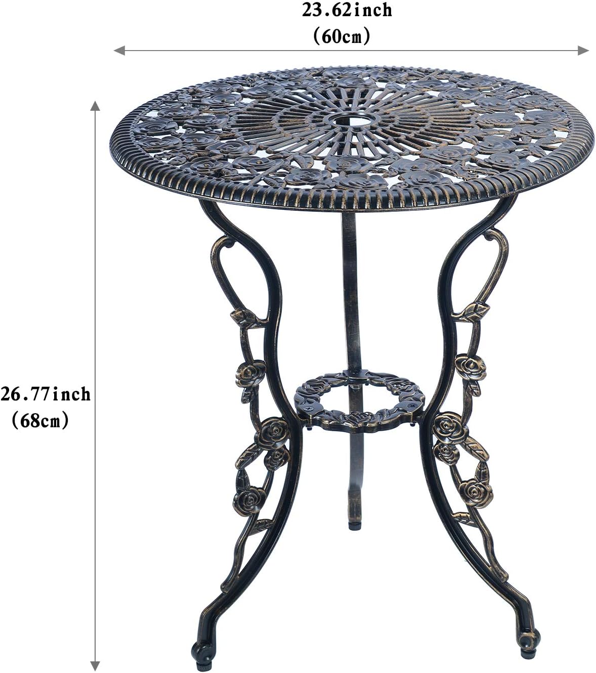 5-Piece Cast Aluminum Patio Bistro Table Set N261