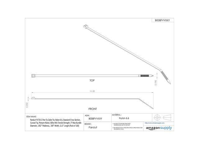 Nylon 6.6 9.7-inch Cable Tie 100-Pack D617