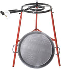Polished Steel Paella Pan 18-Inch with Gas Burner S61138