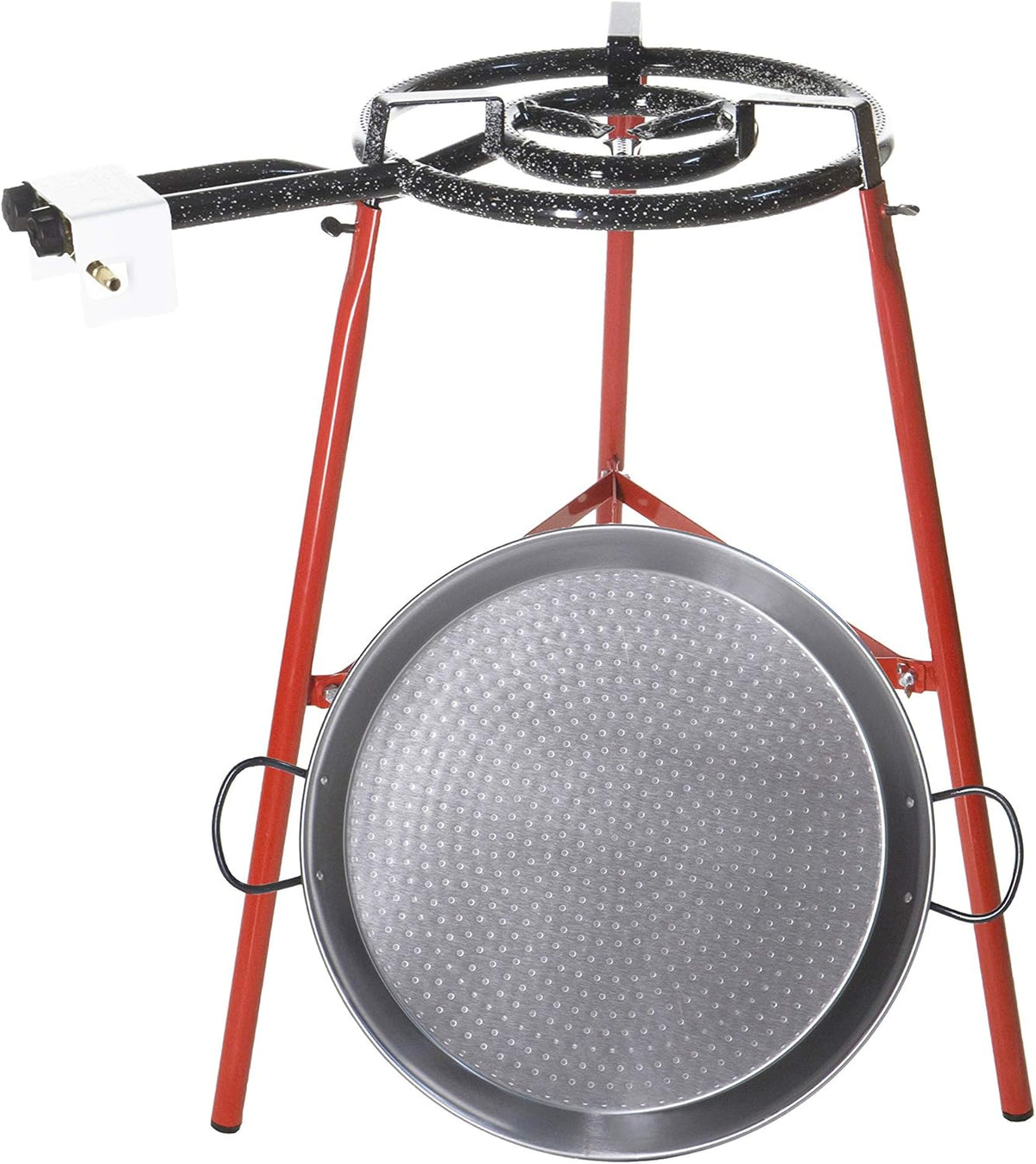 Polished Steel Paella Pan 18-Inch with Gas Burner S61138