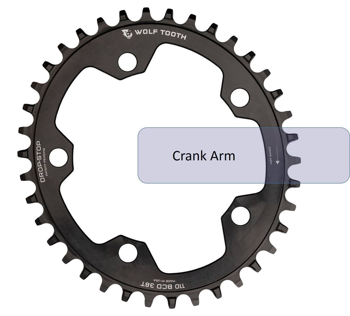 42T 110 BCD 5-Bolt Chainring D1099