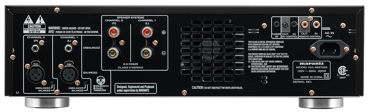 Black 2-Channel Stereo Power Amplifier M7531