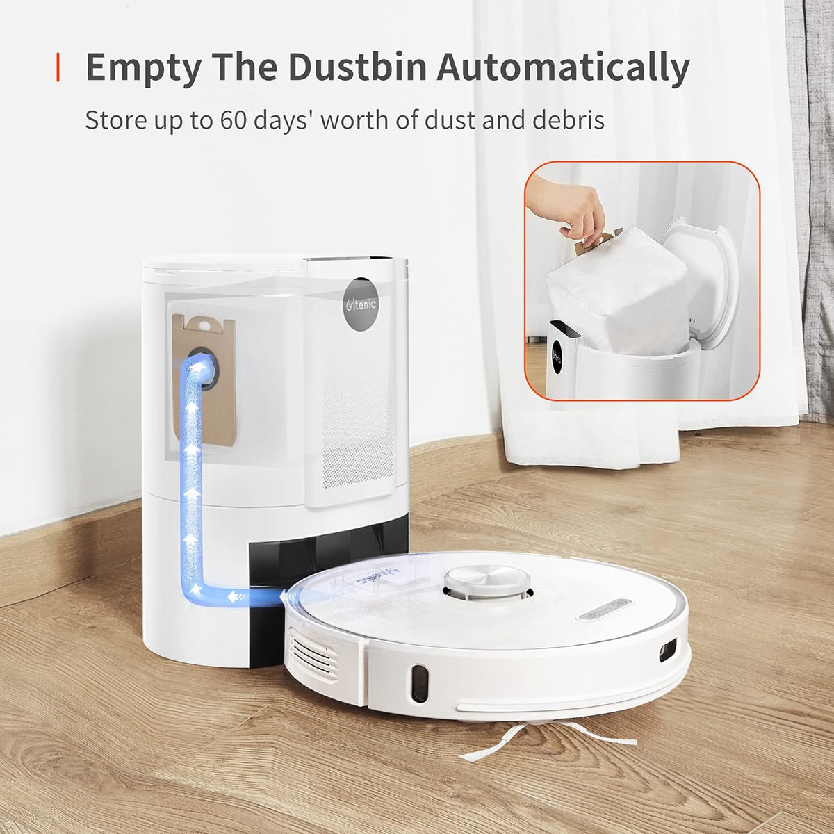 Robot Vacuum and Mop Combo Self Emptying 3000Pa G787