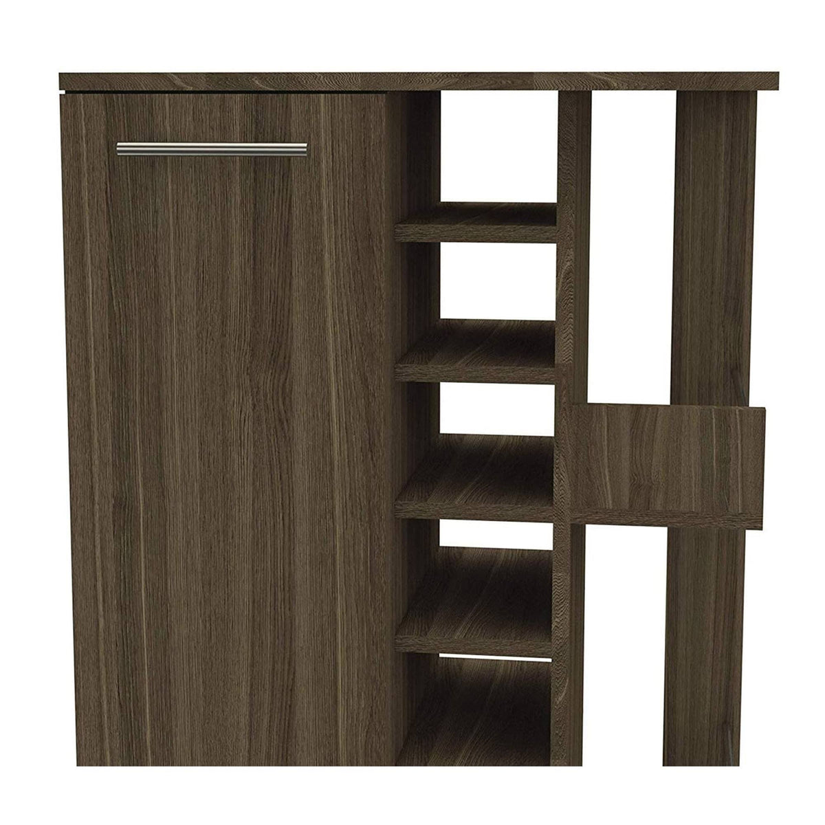 Weathered Oak Bar Cart Cabinet X63913