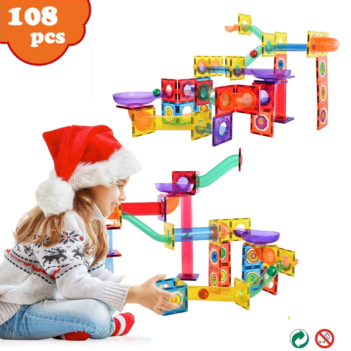 108-Piece Magnetic Building Blocks Castle Set C11742