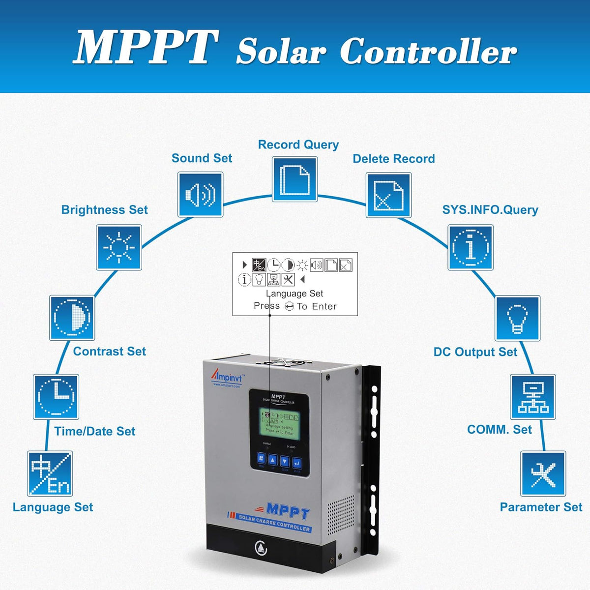 Solar Panel Charge Controller 12v24v36v48v auto max 150v Solar Input S5158