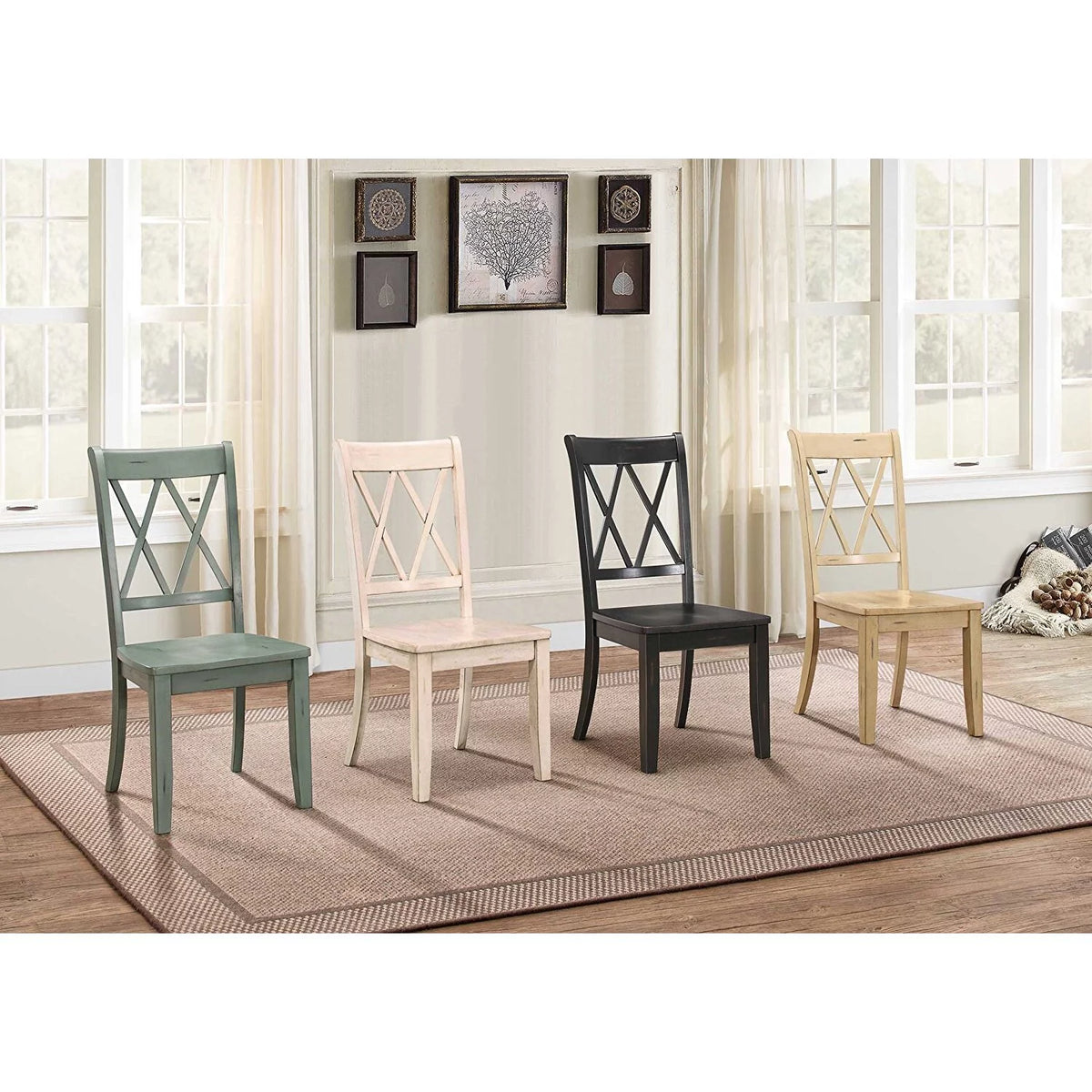 Teal Blue Set of 2 Side Chair K893654