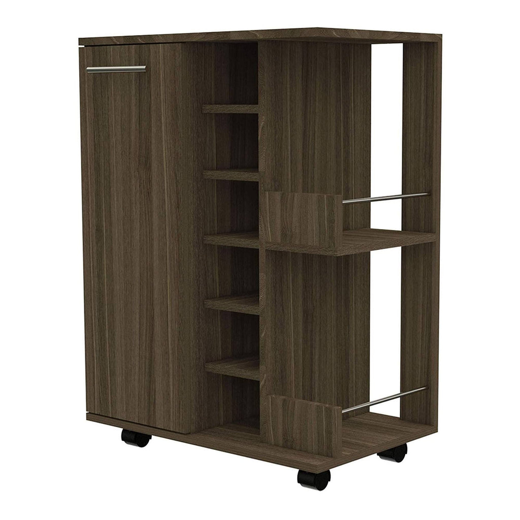 Weathered Oak Bar Cart Cabinet X63913