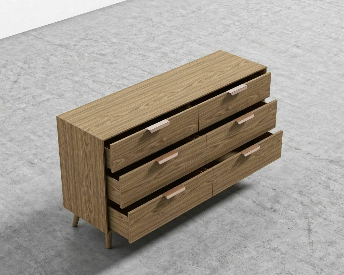 Walnut Veneer Wide Dresser B592341