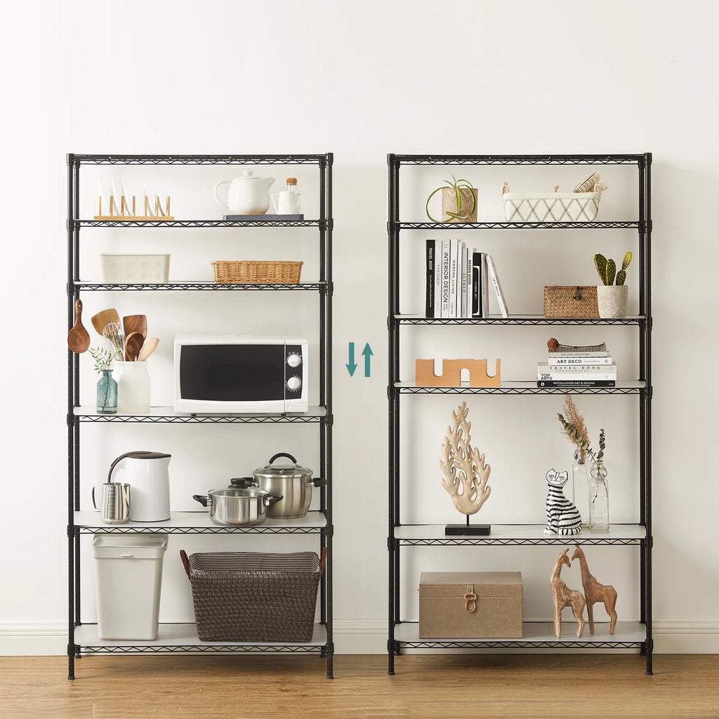 6-Tier Black Wire Shelving Unit N813754