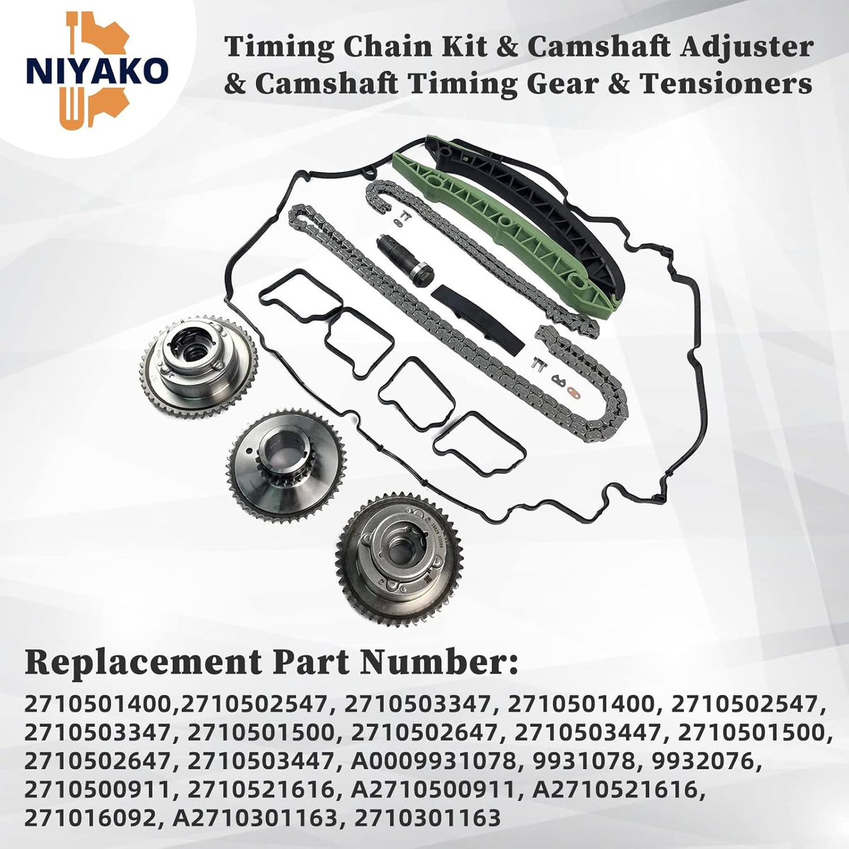 Timing Chain Kit with Camshaft Adjuster and Camshaft Timing Gear X819