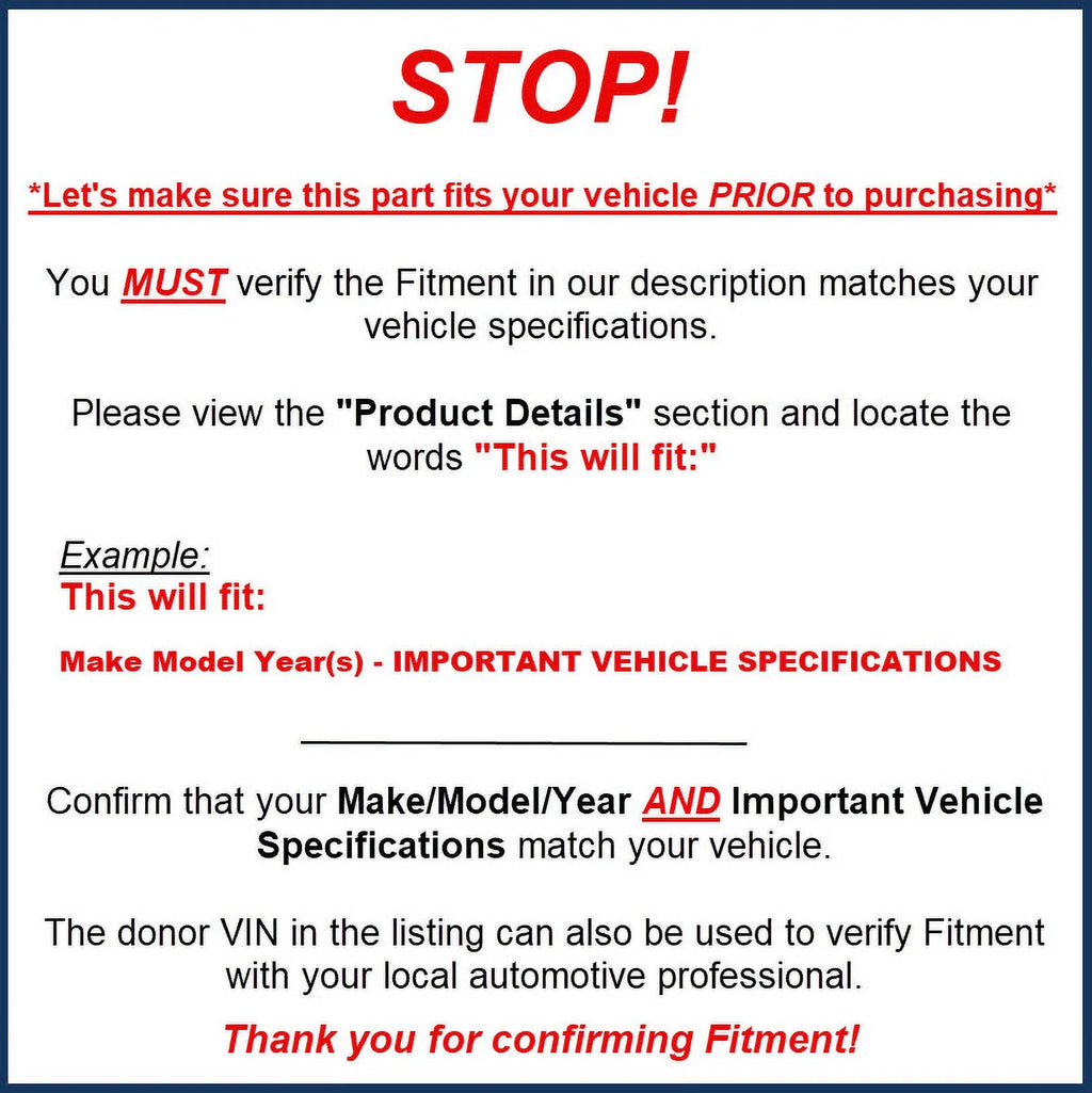 Pre-Owned Dodge Caravan Front Left Driver or Right Passenger Side Head Rest P6789