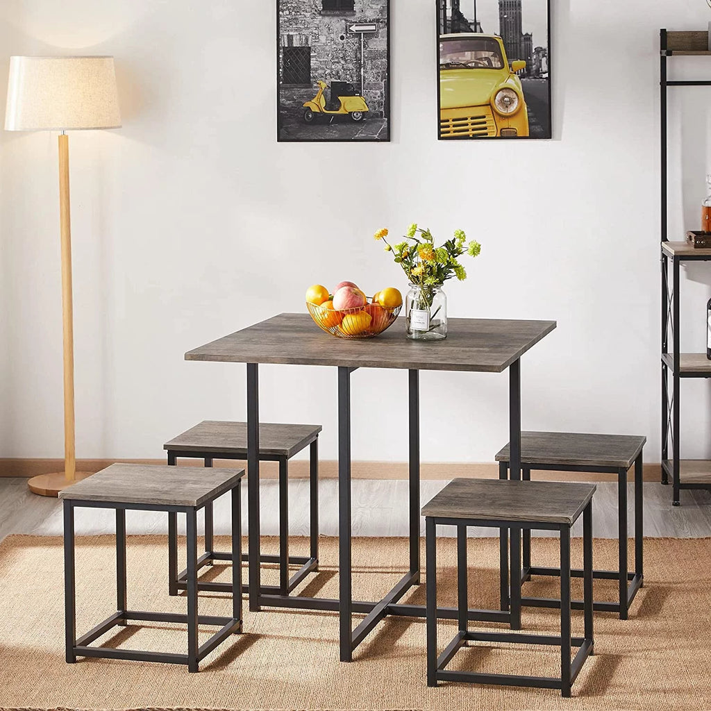 5-Piece Dining Table Set with 4 Stools N216476