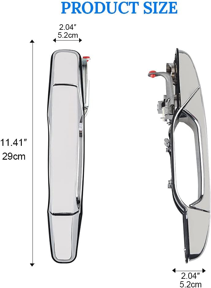 Exterior Chrome Door Handle 4Pcs Front & Rear Driver & Passenger Side P76917