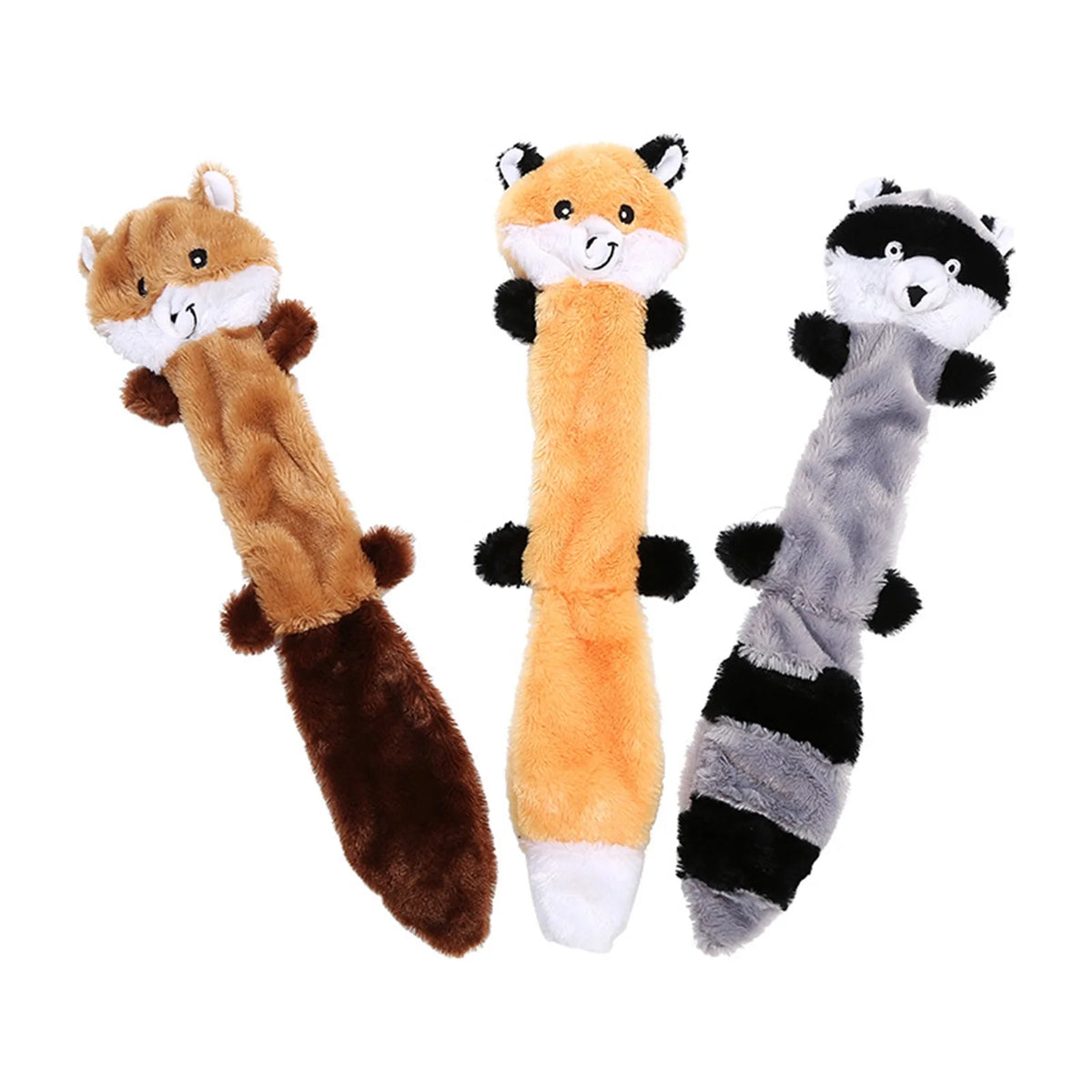 3Pcs No Stuffing Plush Dog Chew Toy E5525