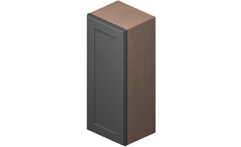 Grey 1 Door 2 Shelves Wall Cabinet High-Density Fiberboard X647