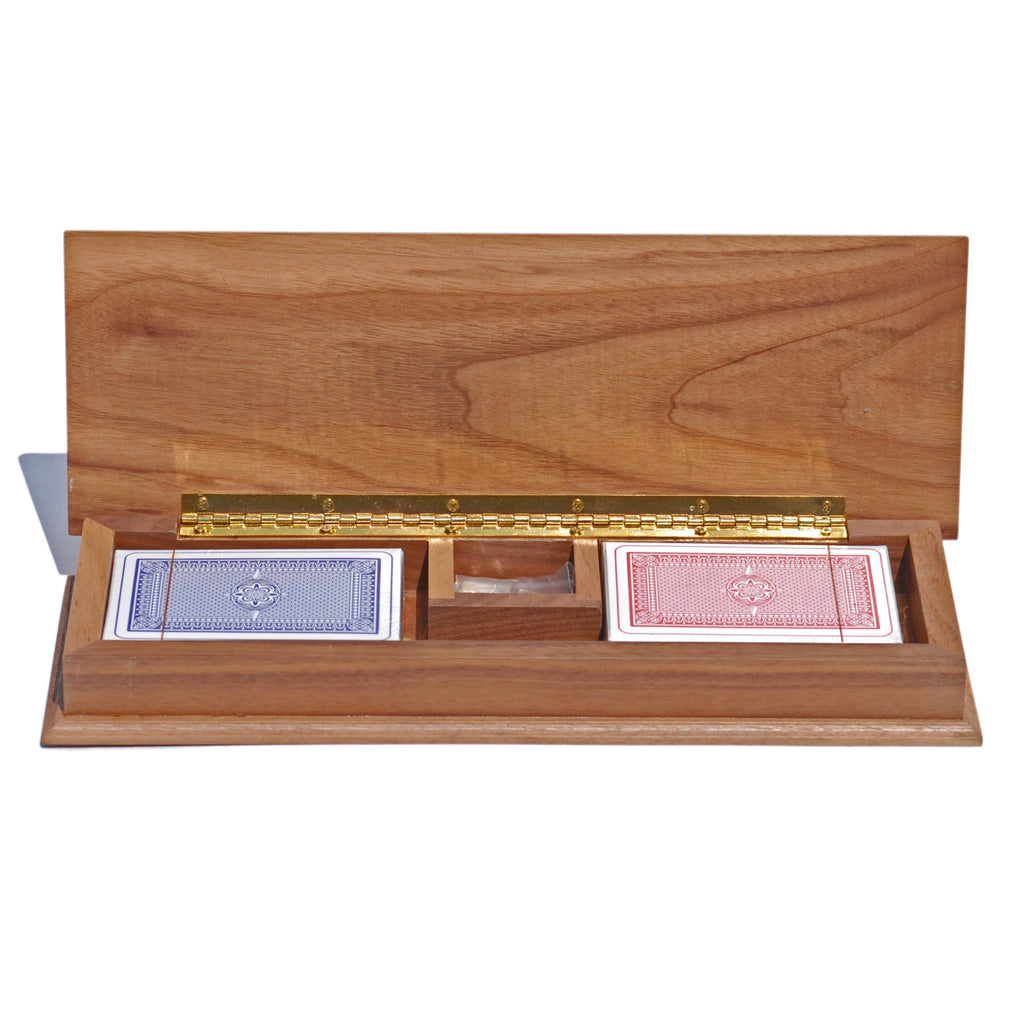 Solid Walnut Wood Cabinet Cribbage Set G51126