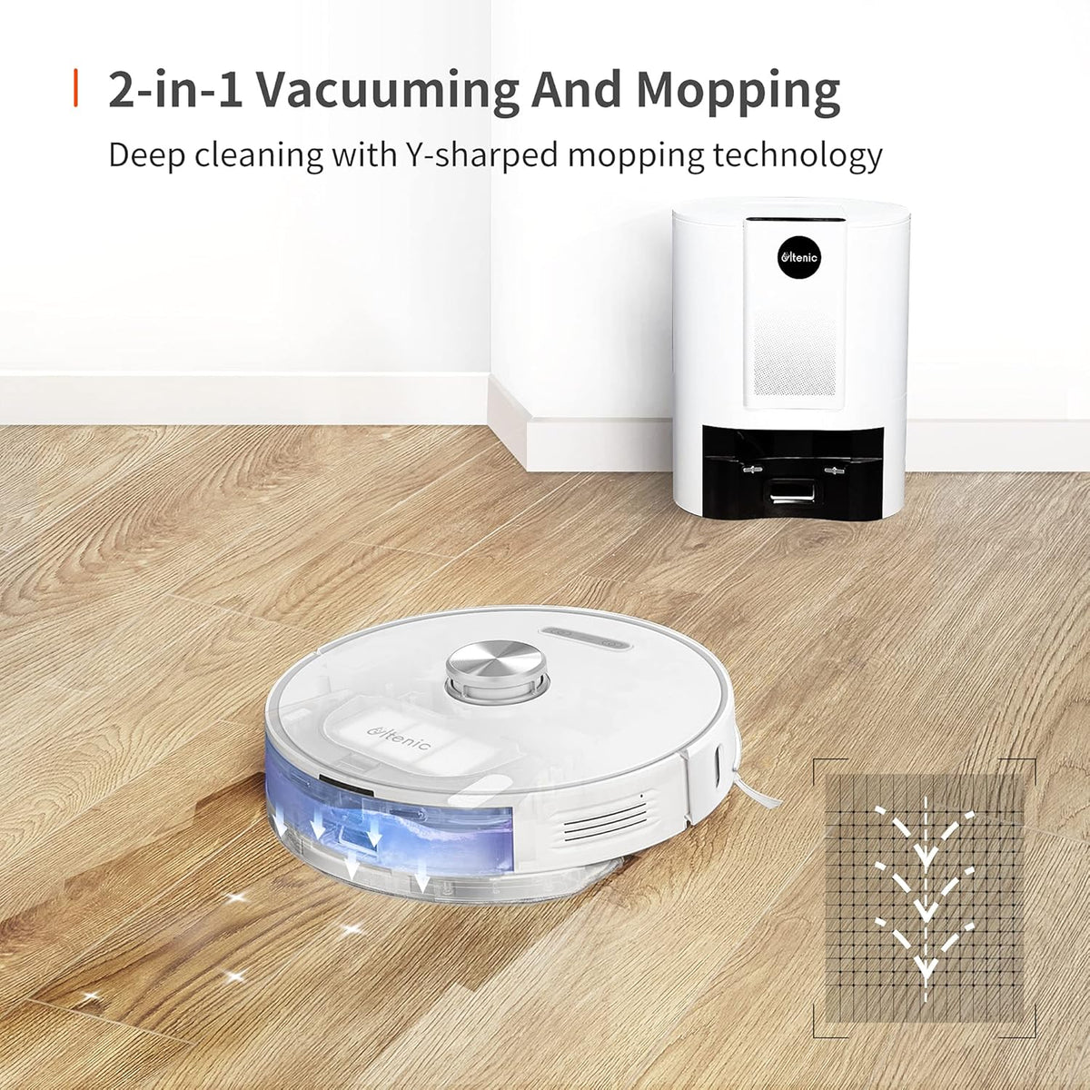 Robot Vacuum and Mop Combo Self Emptying 3000Pa G787