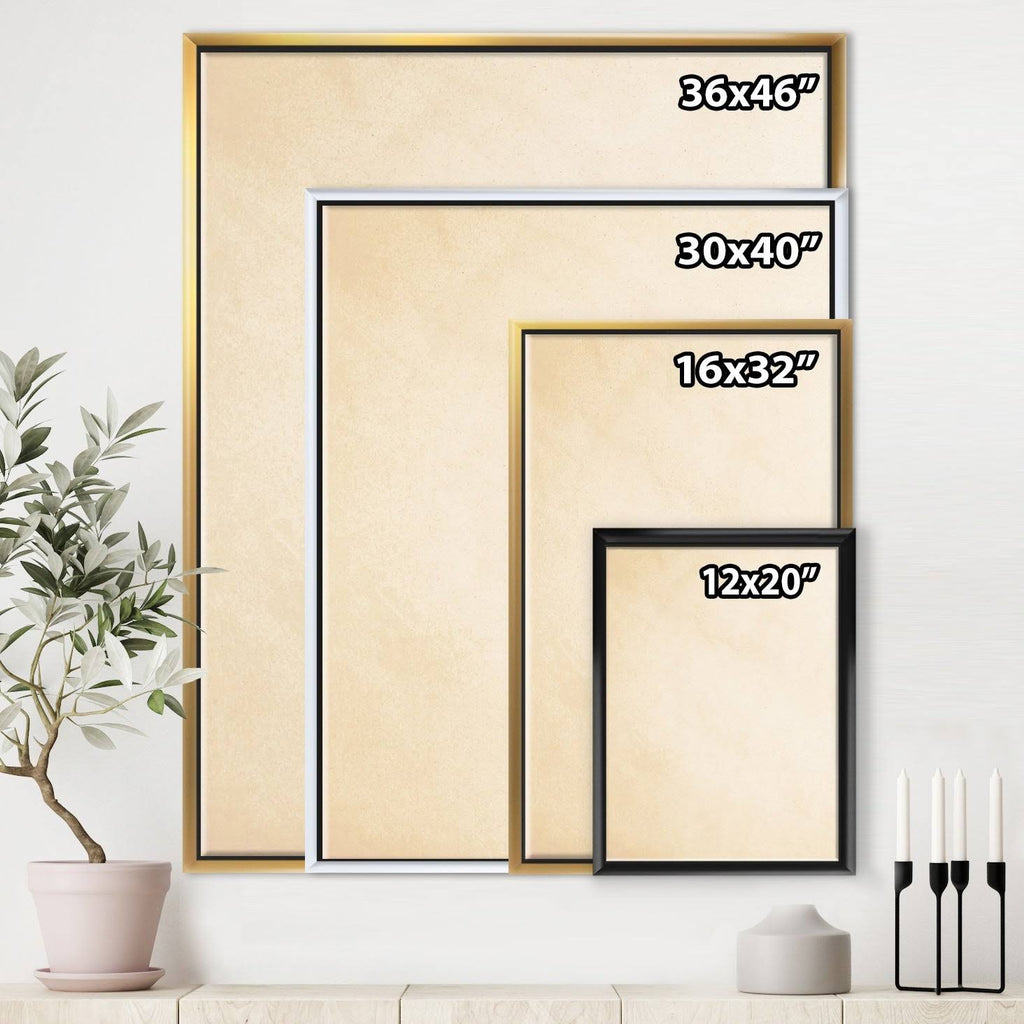 White Framed Canvas B51049