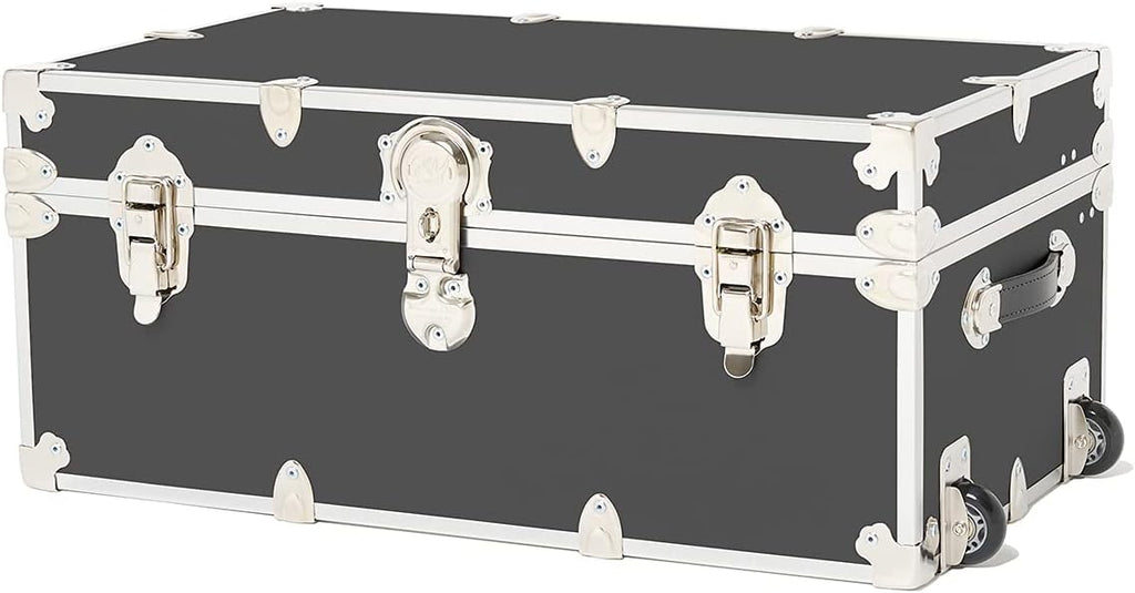 Large Storage Trunk with Mounted Wheels 32x18x14 Slate T568