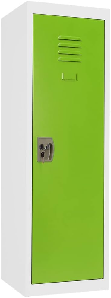 Metal Storage Locker with Lock and 2 Adjustable Shelves, Red/White Pack of 2 K699553