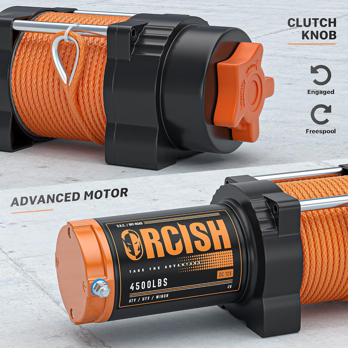12V 4500LBS Synthetic Rope Winch Kits Z5750