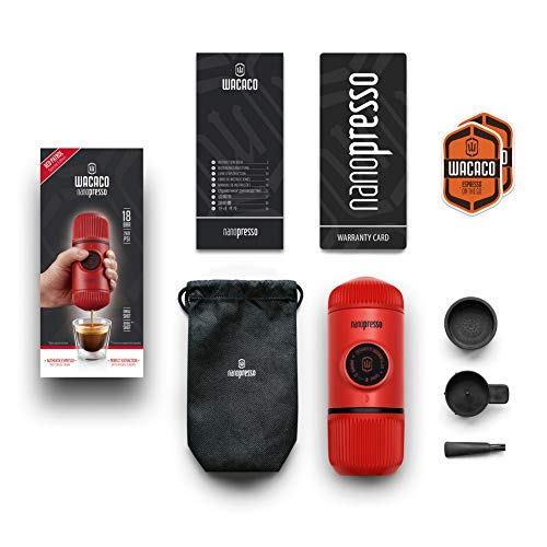 Portable Espresso Maker, 18 Bar Pressure, Manually Operated X194056